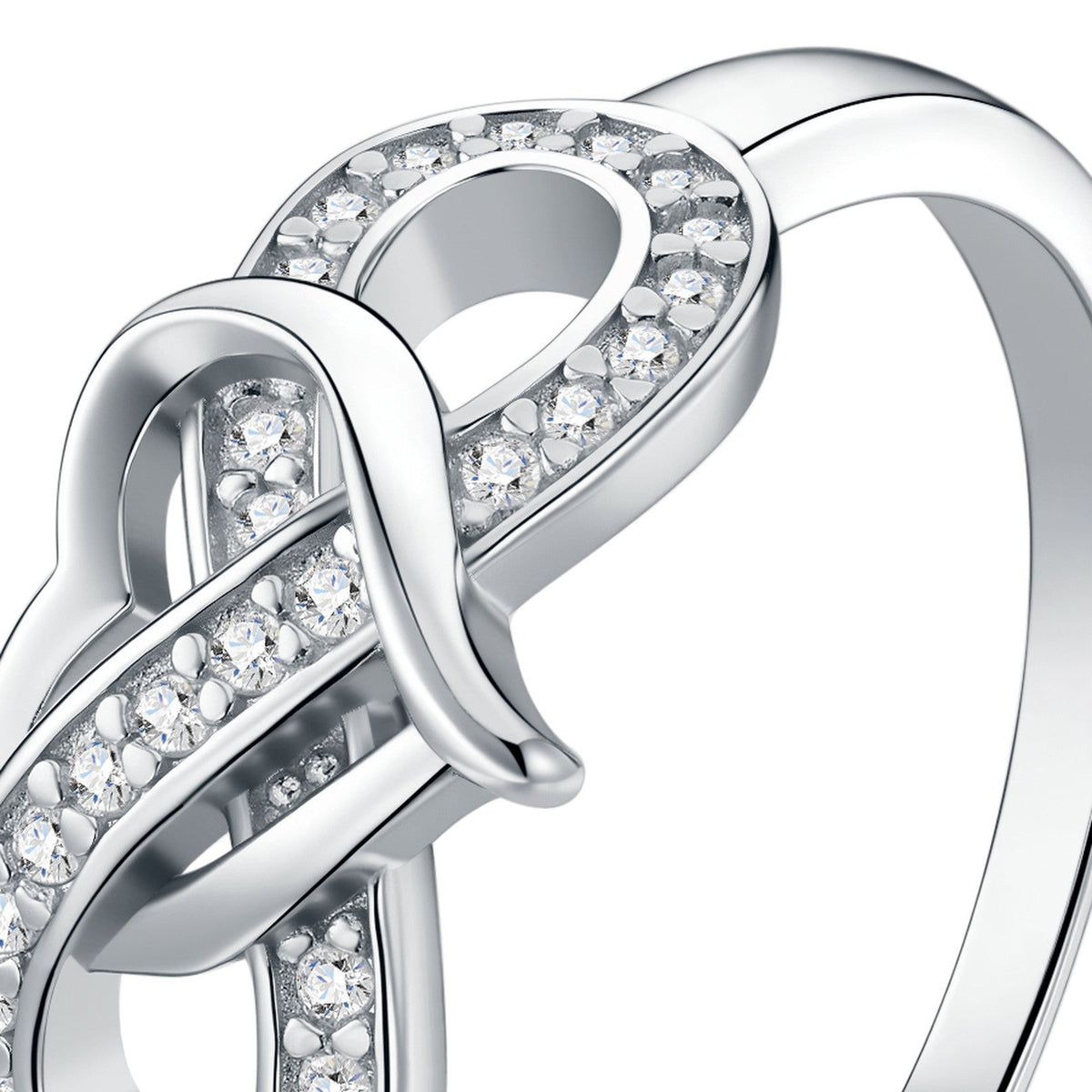 Groppo Moissanite Band Ring in Sterling Silver