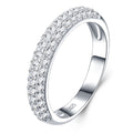 Filetta Moissanite Band Ring in Sterling Silver