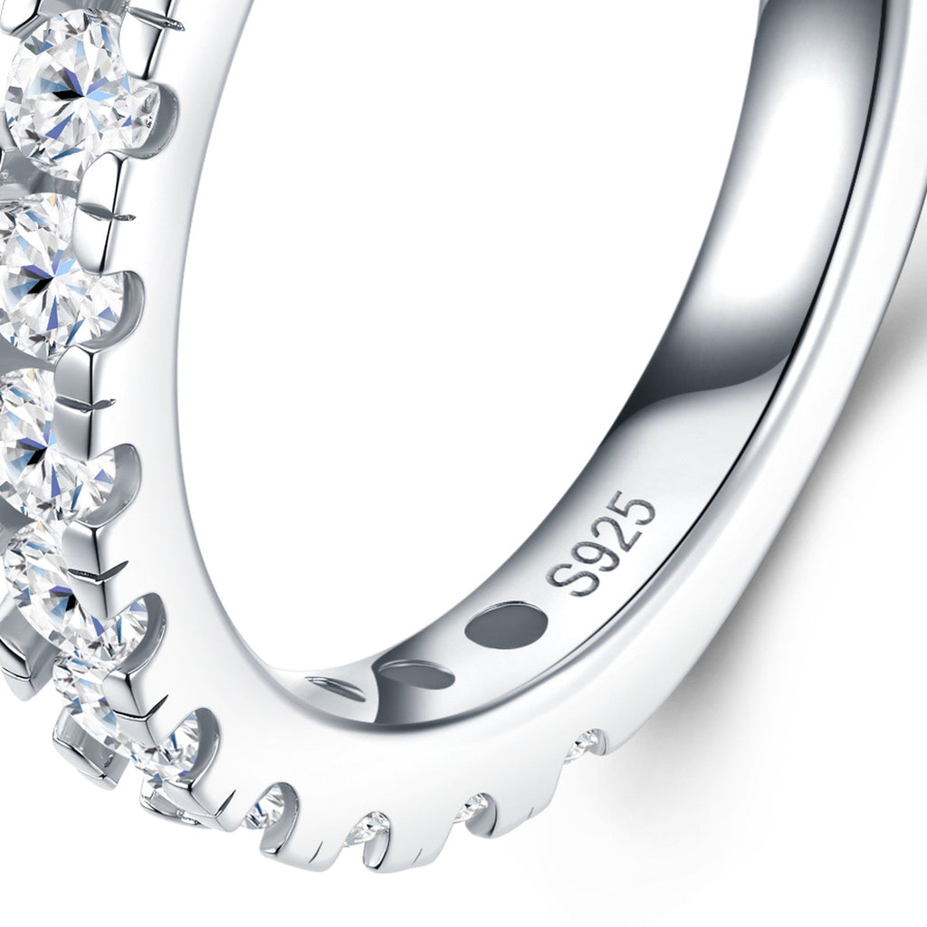 Ritmica Moissanite Eternity Band Ring in Sterling Silver