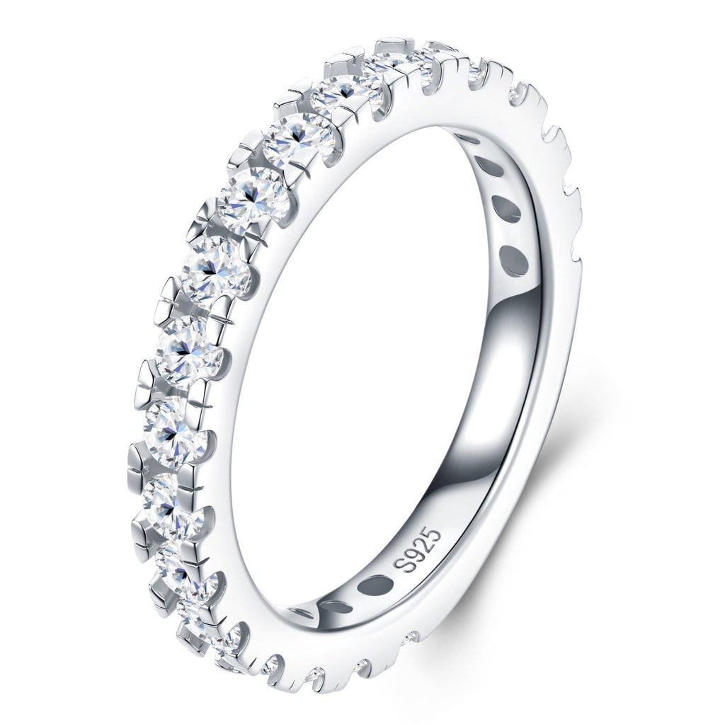 Ritmica Moissanite Eternity Band Ring in Sterling Silver