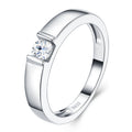 Vero Moissanite Band Ring in Sterling Silver