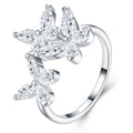 Spiga Moissanite Band Ring in Sterling Silver