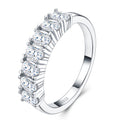 Tiaria Moissanite Band Ring in Sterling Silver