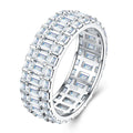 Sfarzo Moissanite Eternity Band Ring in Sterling Silver