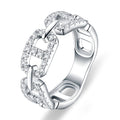 Ancora Moissanite Band Ring in Sterling Silver