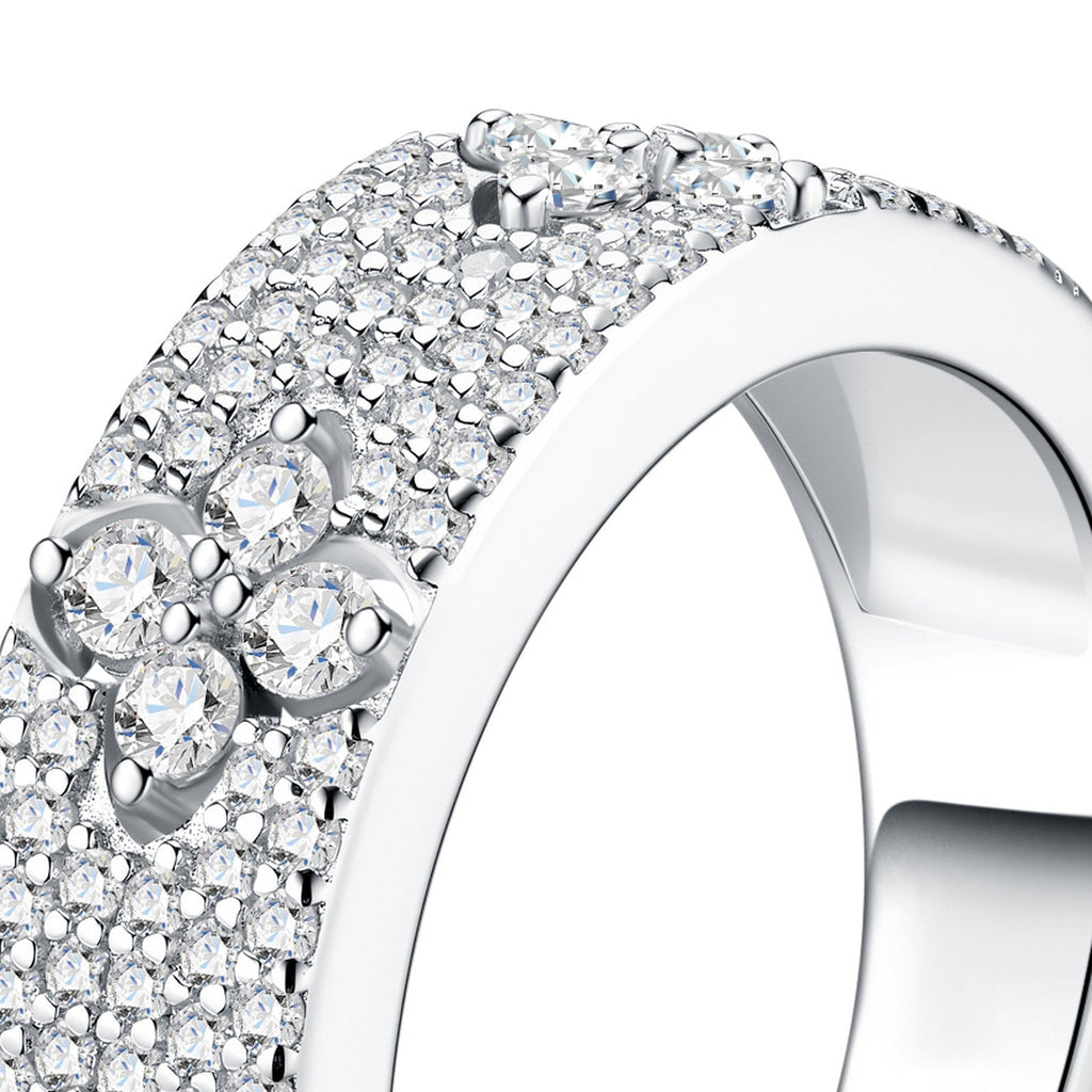 Piena Moissanite Band Ring in Sterling Silver