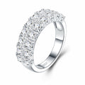 Larghetta Moissanite Band Ring in Sterling Silver