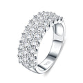 Doviziosa Moissanite Band Ring in Sterling Silver