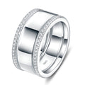 Cornici Moissanite Band Ring in Sterling Silver