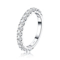 Tondina Moissanite Eternity Band Ring in Sterling Silver