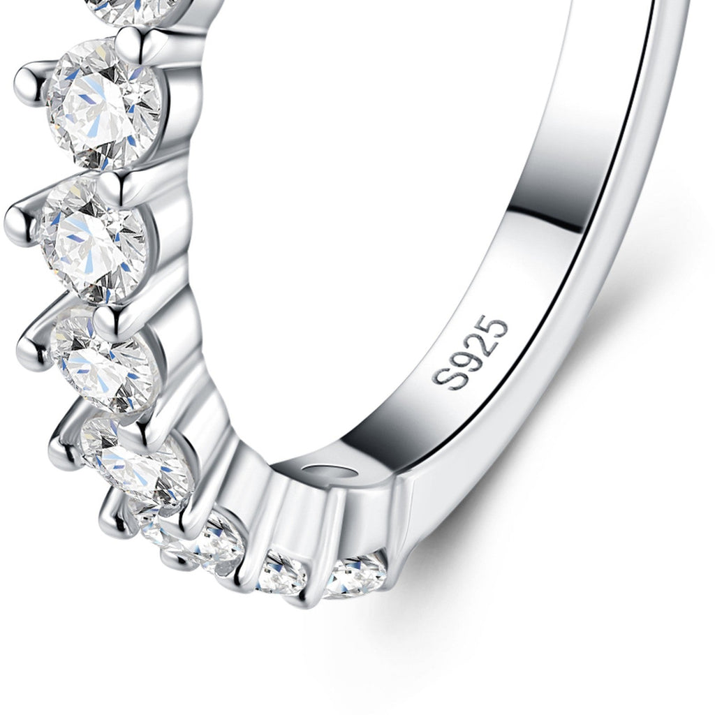 Diademella Moissanite Band Ring in Sterling Silver