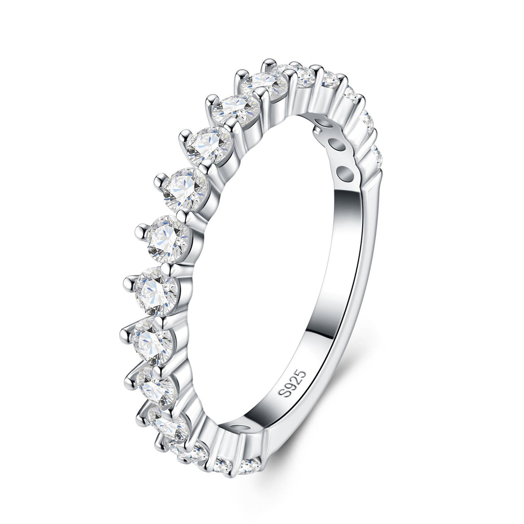 Diademella Moissanite Band Ring in Sterling Silver