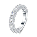 Doppiofilo Moissanite Band Ring in Sterling Silver