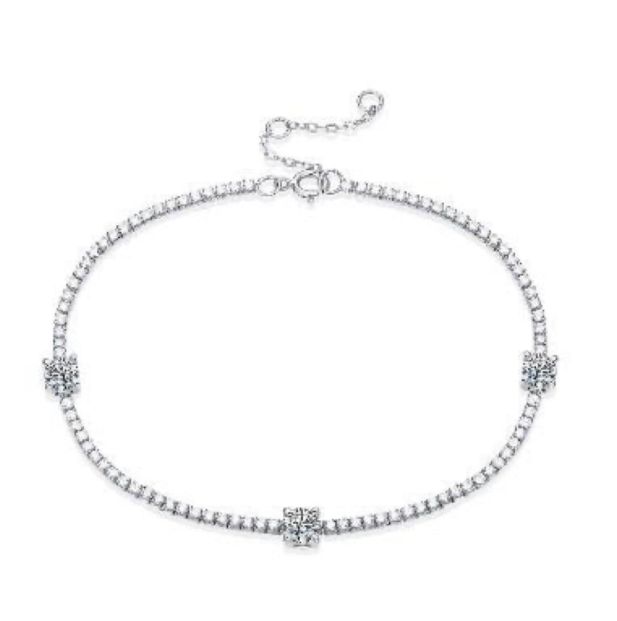 Moonweave Moissanite Tennis Bracelet in Sterling Silver