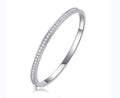 Pegno Moissanite Bangle Bracelet in Sterling Silver