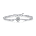 Bridge Moissanite Tennis Bracelet in Sterling Silver