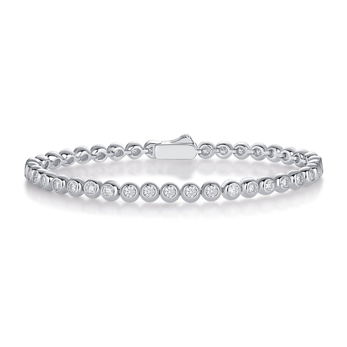 Dreamway Moissanite Tennis Bracelet in Sterling Silver