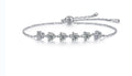 Stations Moissanite Station Bracelet in Sterling Silver