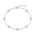 Bollicine Moissanite Station Bracelet in Sterling Silver