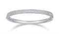Traiettoria Moissanite Bangle Bracelet in Sterling Silver