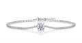 Alba 1 Carat Moissanite Chain Bracelet in Sterling Silver