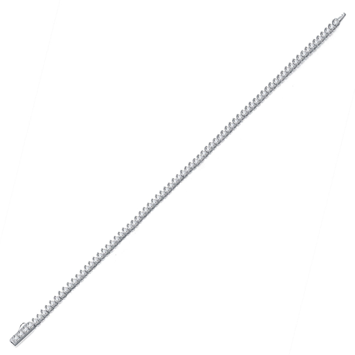 Segno Moissanite Tennis Bracelet in Sterling Silver