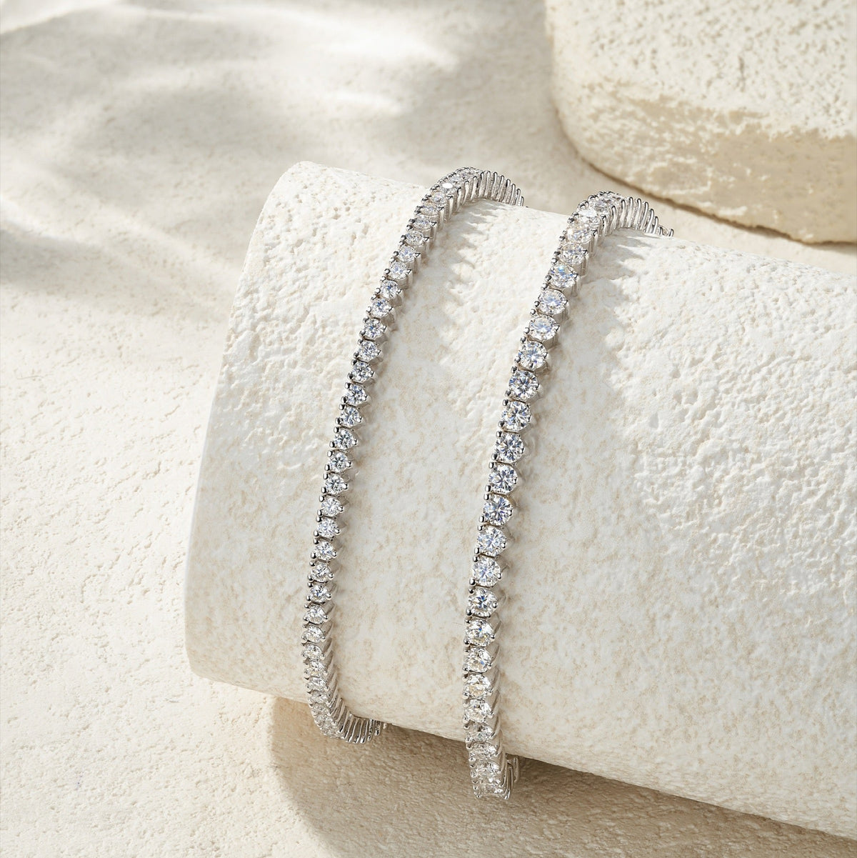 Segno Moissanite Tennis Bracelet in Sterling Silver
