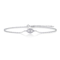 Finestra Moissanite Chain Bracelet in Sterling Silver
