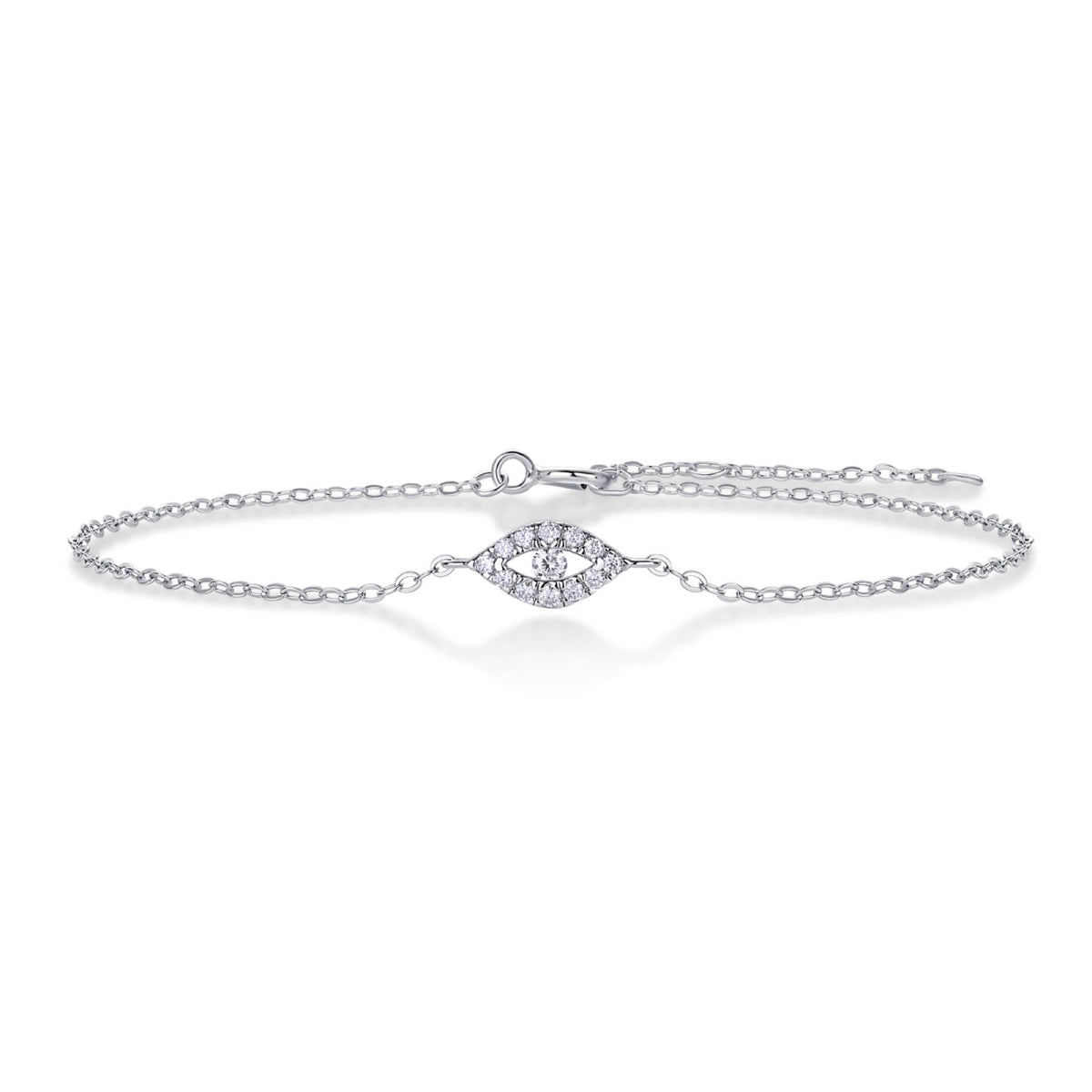 Finestra Moissanite Chain Bracelet in Sterling Silver