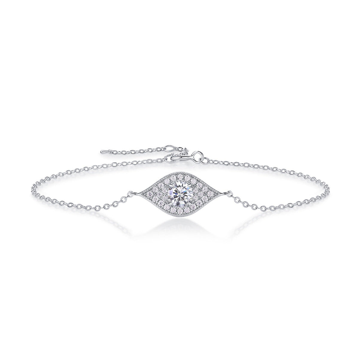 Codice Moissanite Chain Bracelet in Sterling Silver