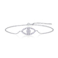 Wish Moissanite Chain Bracelet in Sterling Silver