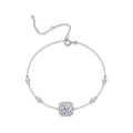 Loveletter Moissanite Chain Bracelet in Sterling Silver