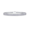 Scacchiera Moissanite Tennis Bracelet in Sterling Silver