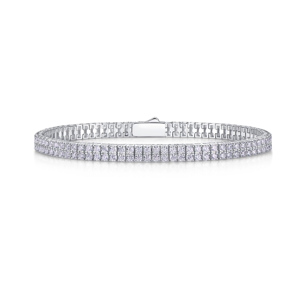 Scacchiera Moissanite Tennis Bracelet in Sterling Silver