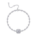 Orbita Moissanite Station Bracelet in Sterling Silver