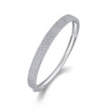 Fascia Moissanite Bangle Bracelet in Sterling Silver