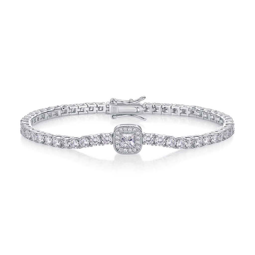 Polare Moissanite Tennis Bracelet in Sterling Silver