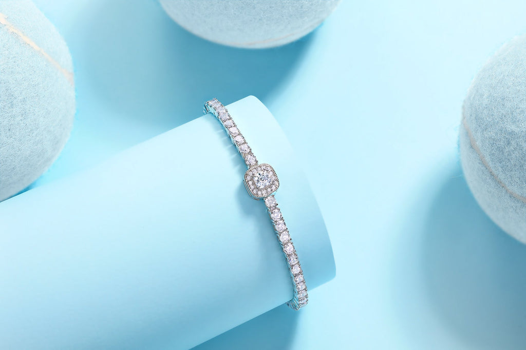 Polare Moissanite Tennis Bracelet in Sterling Silver
