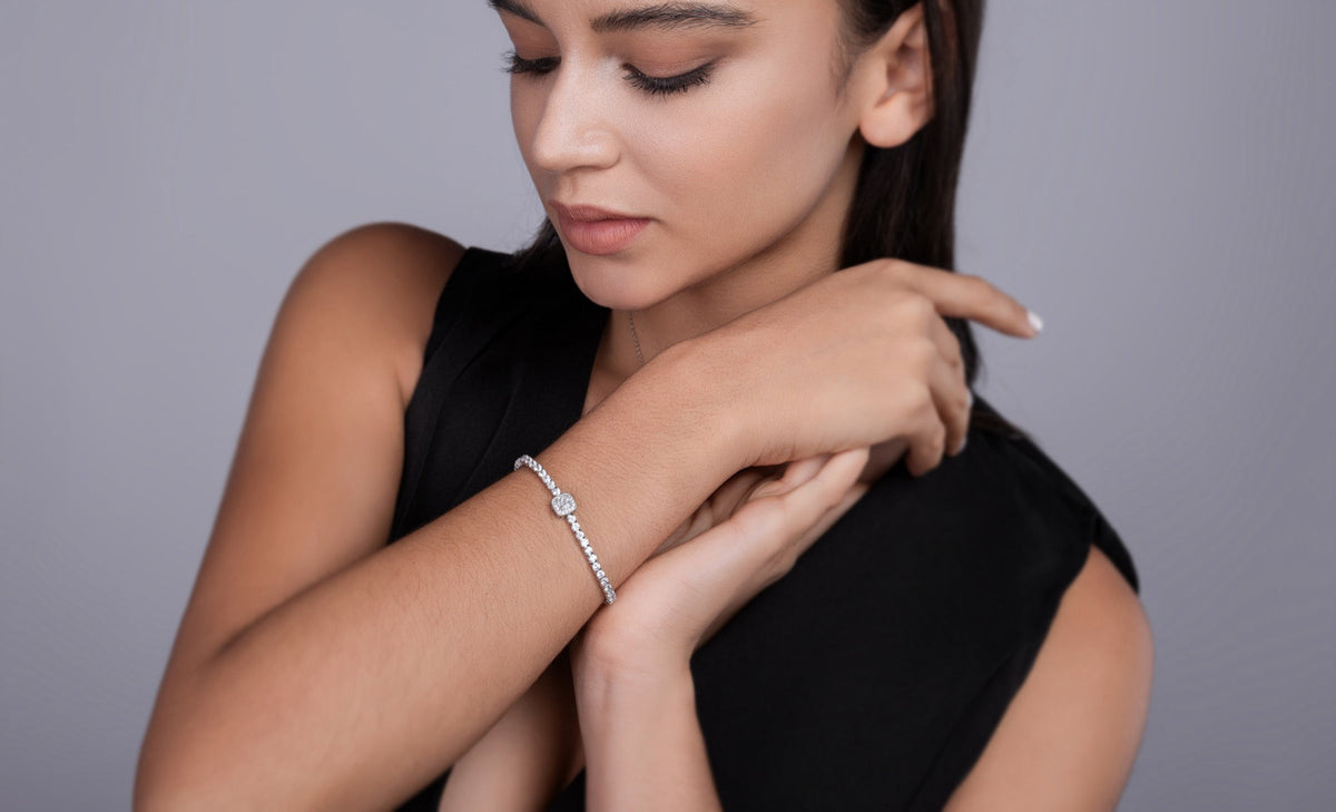 Polare Moissanite Tennis Bracelet in Sterling Silver