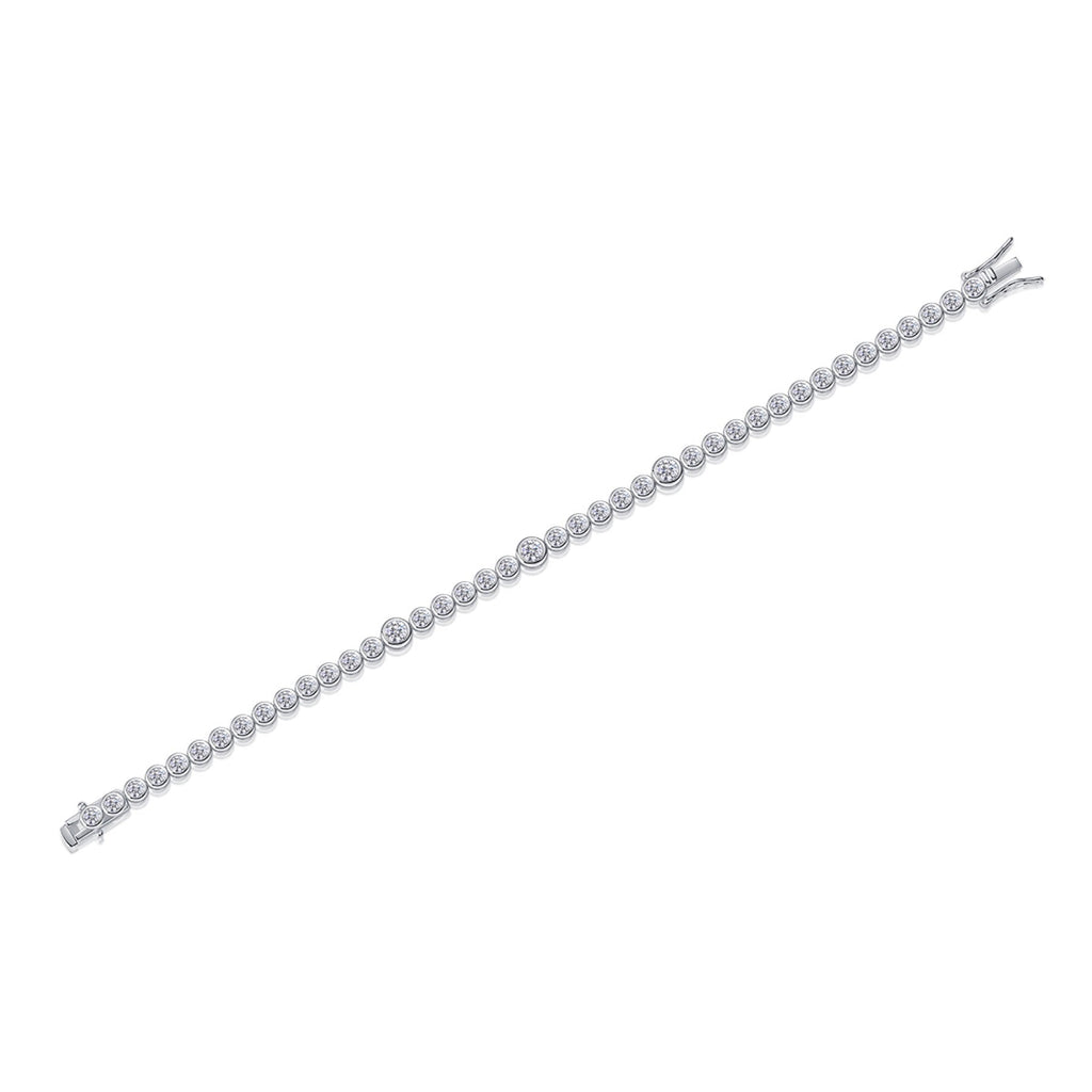 Vibrante Moissanite Tennis Bracelet in Sterling Silver