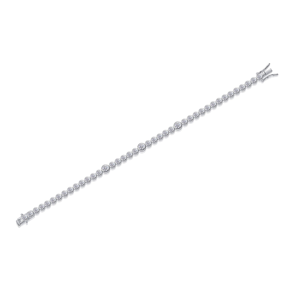 Vibrante Moissanite Tennis Bracelet in Sterling Silver