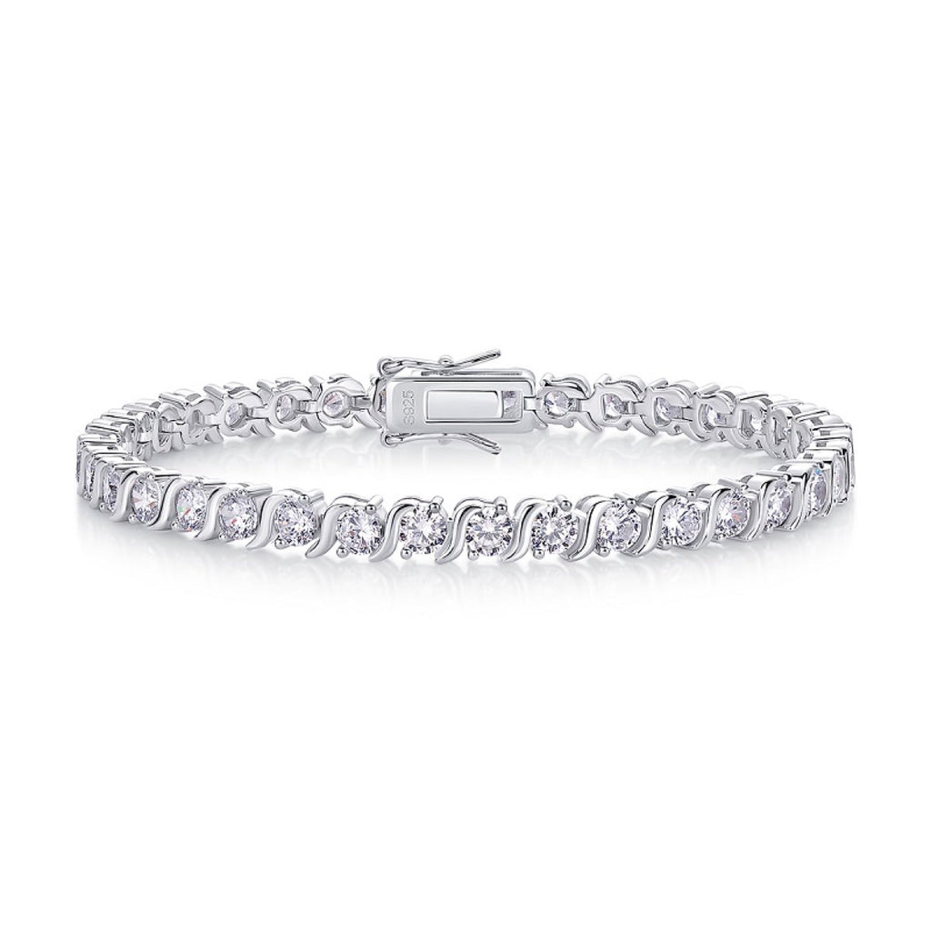 Grazia Moissanite Tennis Bracelet in Sterling Silver