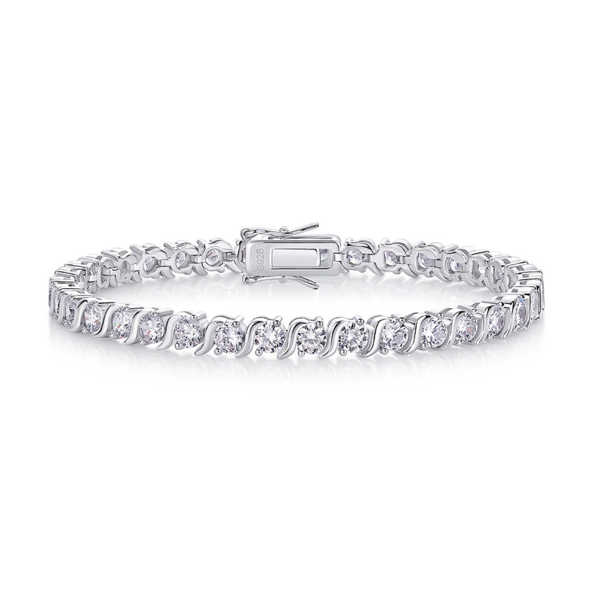 Grazia Moissanite Tennis Bracelet in Sterling Silver