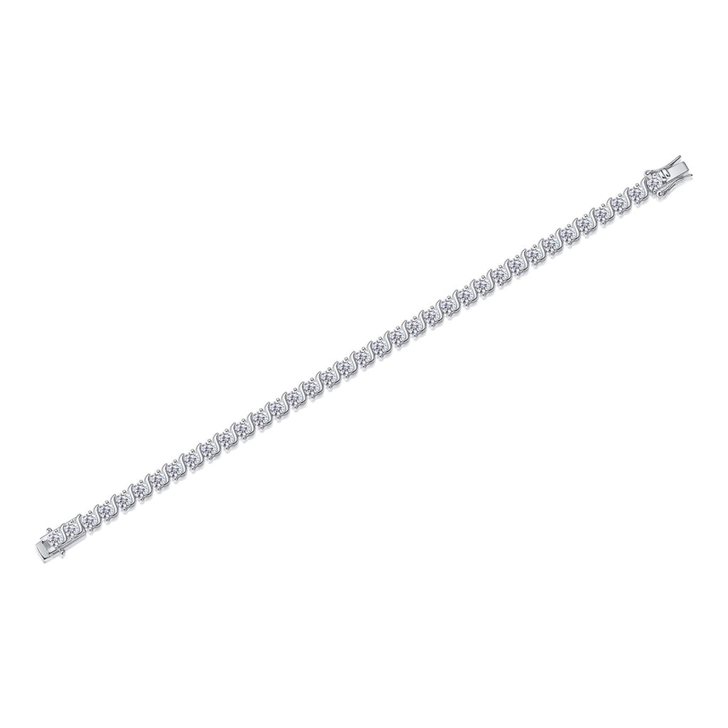 Grazia Moissanite Tennis Bracelet in Sterling Silver