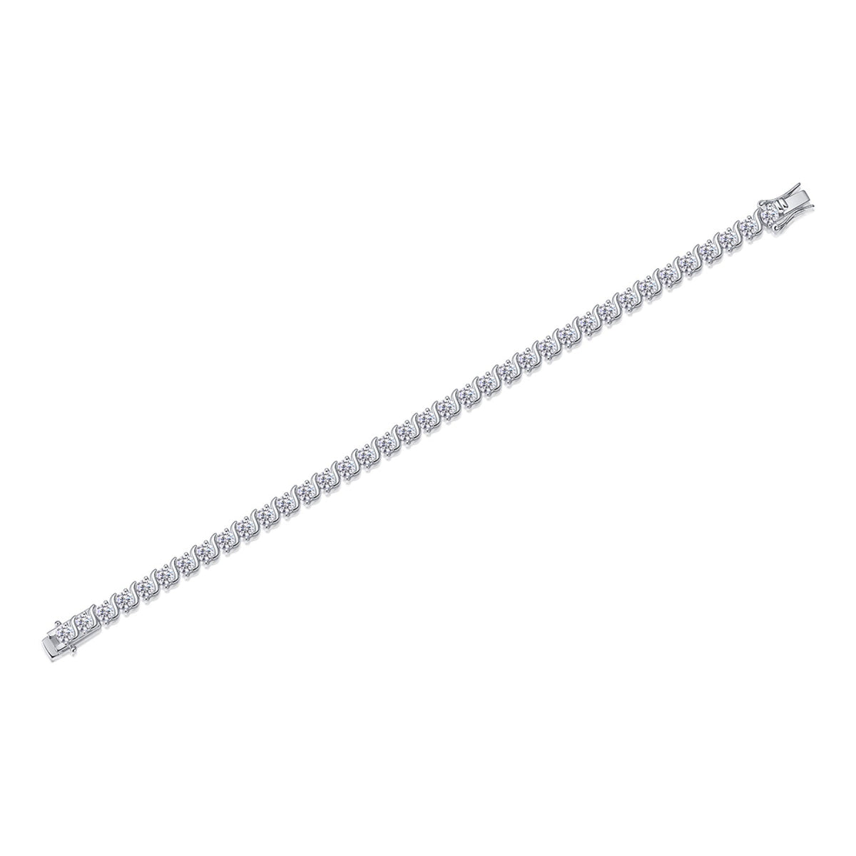 Grazia Moissanite Tennis Bracelet in Sterling Silver