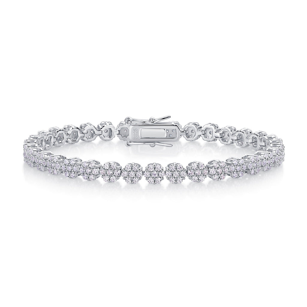 Fiorame Moissanite Tennis Bracelet in Sterling Silver