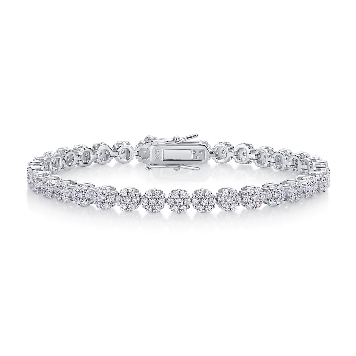 Fiorame Moissanite Tennis Bracelet in Sterling Silver