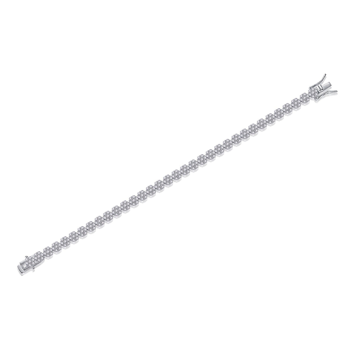 Fiorame Moissanite Tennis Bracelet in Sterling Silver