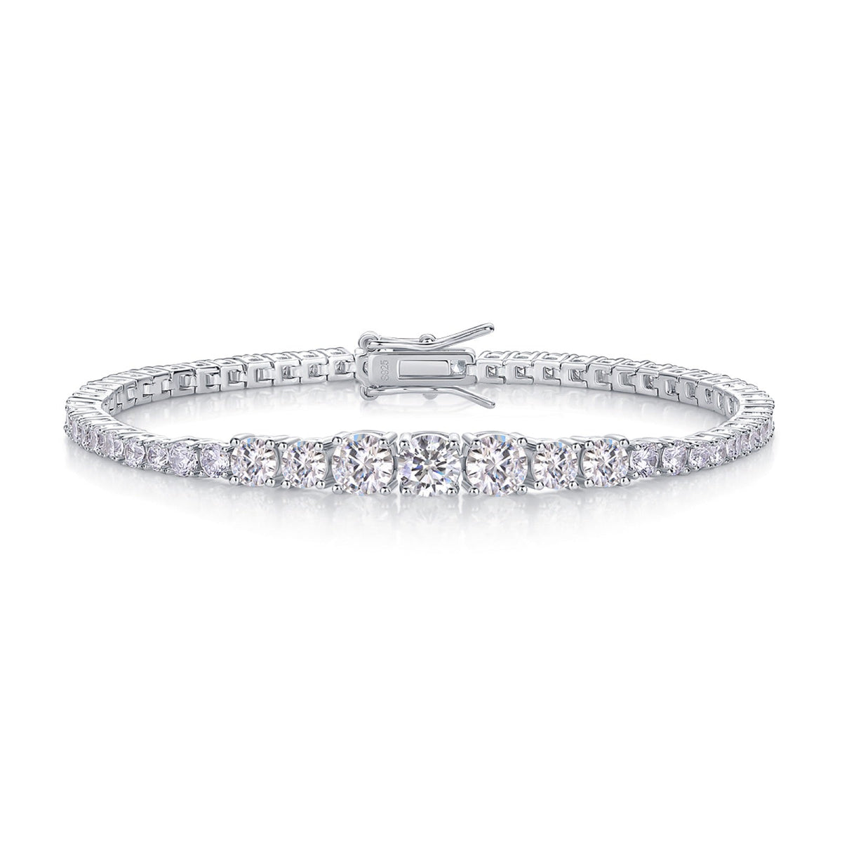 Bagliore Moissanite Tennis Bracelet in Sterling Silver