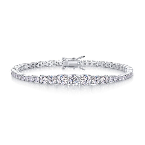 Bagliore Moissanite Tennis Bracelet in Sterling Silver
